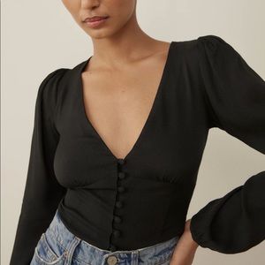 Black reformation Nell top (worn once) - small